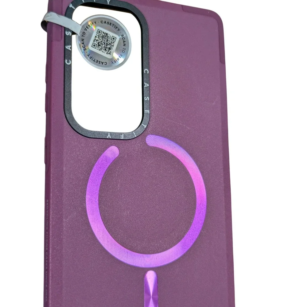 Oo6U‎ CASETiFY Force Case w/ Magsafe for Samsung Galaxy S25 ULTRA Mulberry USED